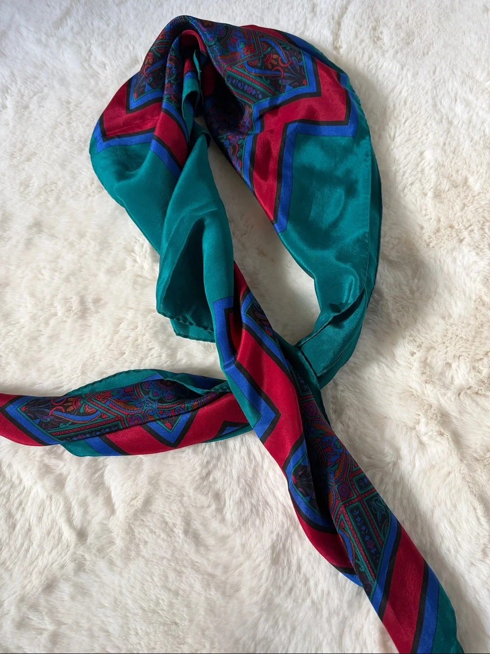 vintage Silk Scarf by Ginnie Johansen